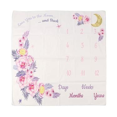 Imagem de CUOFYUNL Manta mensal para bebês, manta mensal decorativa inovadora e fofa para recém-nascidos, para adereços fotográficos