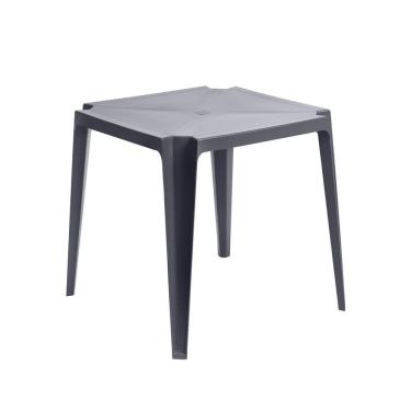 Imagem de Mesa Plástica Empilhável Bar Cinza Pietra 70x70x71 Cm Pisani