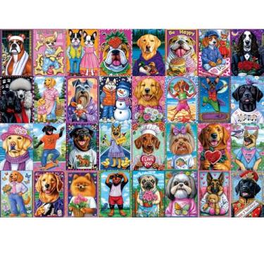 Imagem de Blueforest Quebra-Cabeça De 1000 Peças Para Adultos, Colagem De Cães, Retrato Colorido De Animais De Estimação, Quebra-Cabeças Divertidos E Desafiadores Para Famílias, Perfeito Para Noites De Jogos