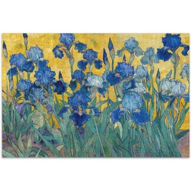Imagem de Pintura artística íris flores 1000 peças quebra-cabeças para adultos decoração de pintura animal quebra-cabeça exclusivo família amantes presentes, 75 x 40 centímetros
