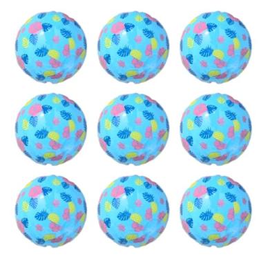 Imagem de Arrowbash 12 Pack Hawaii Cartoon Themed Beach Ball Blue 7.87" Bulk for Summer Pool and Beach Game Gifts Birthday Party Supplies Decorations Favor