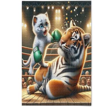 Imagem de Quebra-cabeças para adultos, 500 peças, pintura de arte floral, desenhos animados, gatinho, tigre, animal, paisagem, quebra-cabeça, família, presentes, 500 peças, 52 x 37,8 cm