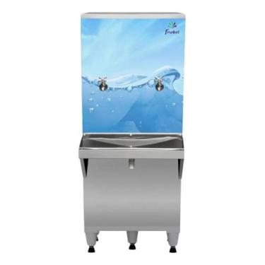 Imagem de Bebedouro de coluna inox 50 litros frisbel 1 gelada e 1 natural 127v