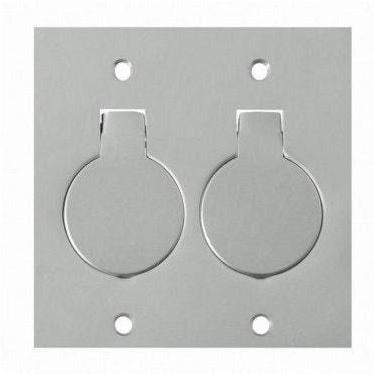 Imagem de Placa De Piso 4x4 Aluminio 2 Tomada Redondas - 10 PEÇAS - Stamplac