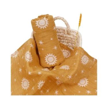 Imagem de Cobertor De Muslin Para Bebês 120x110cm 2 Camadas Amigo Da Pele Estamp