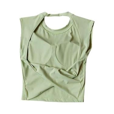 Imagem de Top De Yoga Feminino Sexy Sem Costas De Secagem Rápida Com Almofada De