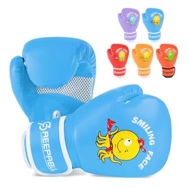 Imagem de SAEEPABUL Luvas de boxe infantis limitadas para meninos e meninas de 3 a 8 anos, luvas de boxe infantis para treinamento infantil, luvas de boxe para saco de pancadas, kickboxing, Muay Thai, MMA, 170