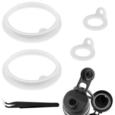Imagem de Kit de substituição de vedação de silicone de 5 peças para TAKEYA Actives, anel de vedação de tampa à prova de vazamento e pinças para garrafas de água de 18/22/24/32/1,134 g, juntas de vedação de