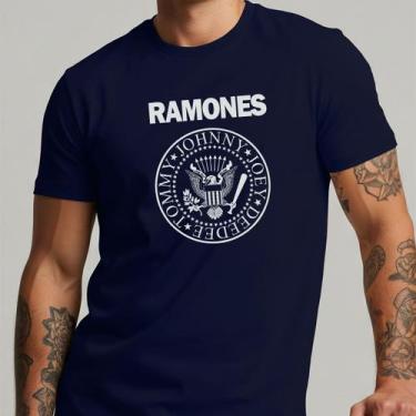 Imagem de Camiseta Masculina Ramones Banda Rock Estilosa 100% Algodão - Yazzo, A