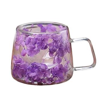 Imagem de Copo De Café De Vidro Transparente Com Dupla Parede De 200ML Com Alça 