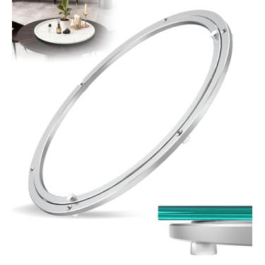 Imagem de Lazy Susan Hardware, rolamento Lazy Susan resistente e toca-discos giratório - Placa de rolamento giratória de 45,7 cm para mesa de jantar redonda, mecanismo giratório suave