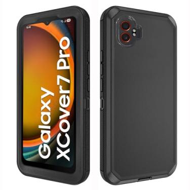 Imagem de Asuwish Capa de celular para Samsung Galaxy Xcover 7 Pro, capa de celular híbrida à prova de choque de grau militar, acessórios para celular de proteção rígida robusta de corpo inteiro Xcover7Pro