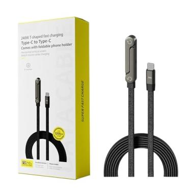 Imagem de carregador com suporte invisível, acessórios para celular 2 em 1, de carregamento super rápido, para escritório, viagens, hotéis, gamers, adultos, entusiastas de tecnologia, mesa de