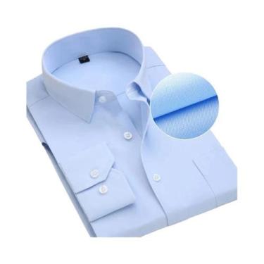 Imagem de Camisas Sociais Masculinas Slim Fit Tamanho 8XL plus Size Manga Longa 