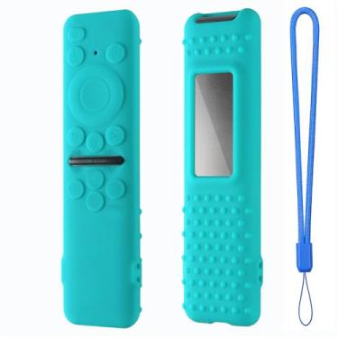 Imagem de Capa compatível com Samsung BN59-01432, capa de controle remoto, capa protetora de silicone à prova de choque antiderrapante, capa protetora (verde menta)