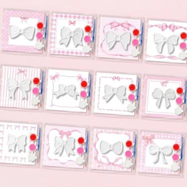 Imagem de Jenaai 12 Sets Pink Bow Party Favors Ceramic Painting Kit for Kids Coloring Pink Bow Crafts DIY Painting Craft Kit Unpainted Plaster Figurines for Student School Art Activity Gifts Party Supplies