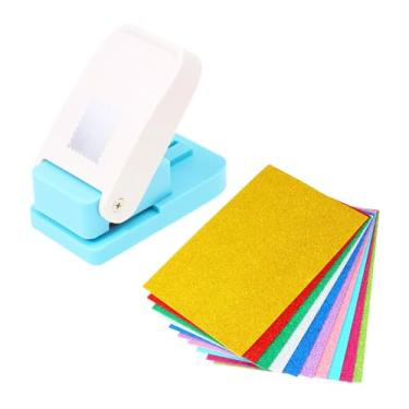 Imagem de Vaveren Perfurador de Papel para Carimbo com Formato de Furo e Glitter em 10 Cores, Papel Esponja Premium para Artesanato, Cartões e Projetos DIY para