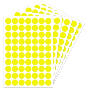 Imagem de Ouzoustate Adesivos de ponto amarelo removíveis de 2,5 cm, 700 peças, à prova d'água, etiquetas redondas redondas fáceis de retirar para caixas, adesivos de venda de garagem e quintal etiquetas de