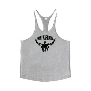 Imagem de Camisetas De Algodão Masculinas Para Academia, Estilo V-Back, Sem Mang