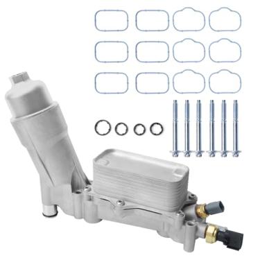 Imagem de WUANGKI 926-959 926-876 Kit de refrigerador de óleo de alumínio para carcaça do filtro de óleo do motor | Adequado para Chrysler 200 300 2011-2016, Dodge Charger Challenger Journey, Jeep Grand