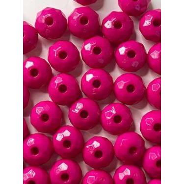 Imagem de Rondela Cristal Acrílico/ Rosa Pink 10mm aprox.200 peças 100g - La Mod
