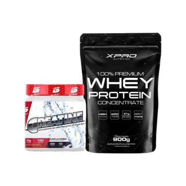 Imagem de Kit Whey Protein 100% 900g XPro + Creatina Monohidratada Pure 300g Bio Sport-Unissex