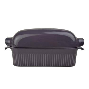 Imagem de Forma de Pão com Tampa Refratária 29 cm Ameixa 1,1 L Germer