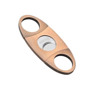 Imagem de Lâmina de corte duplo guilhotina de aço inoxidável em bolsa de couro, bronze