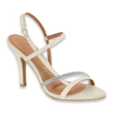 Imagem de Sandália Feminina Vizzano Salto Alto Fino Strass Festa Casual Ref: 6536.205-Feminino