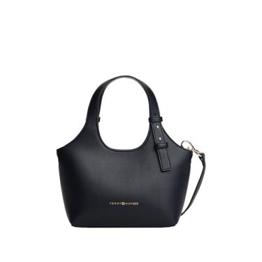 Imagem de Tommy Hilfiger Mini bolsa feminina com logotipo, azul espacial, tamanho único