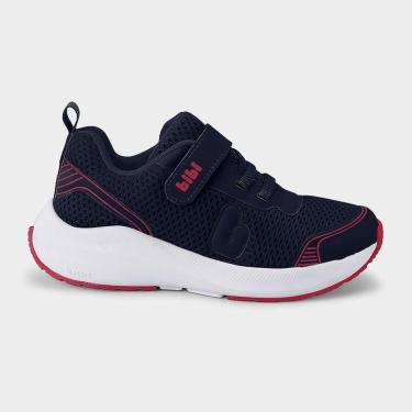 Imagem de Tênis Infantil Bibi High School Azul Marinho com Rosa-Feminino