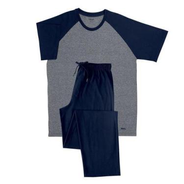 Imagem de Pijama Masculino Mash Manga Curta Gola Careca Algodão, Cinza mescla es