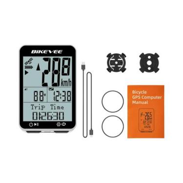 Imagem de Computador De Bicicleta Sem Fio GPS Recarregável USB-C Com Velocímetro