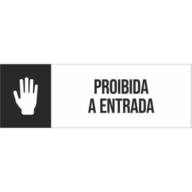 Imagem de Placa Setor Ícone - Proibida A Entrada 30X10 - Sinalizo