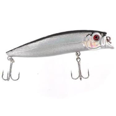 Imagem de Isca Artificial Popper Topwater 9,5cm 12g – Isca Dura com Anzol Triplo e Olhos 3D para Pesca em Água Doce e Salgada(9.5cm 12g,C)