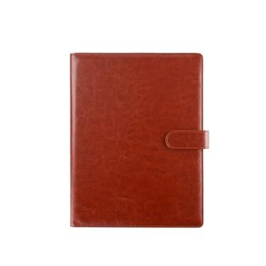 Imagem de Organizador de arquivos A4 Pasta multifuncional com caneta de couro para assinatura de contrato comercial livro de informações de documentos pasta material de escritório (marrom)