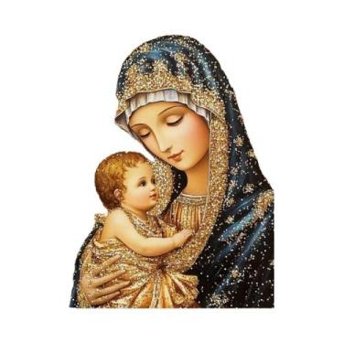 Imagem de Pintura Em Diamante 5D Com Tema Religioso, DIY, Mosaico, Bordado, Deco