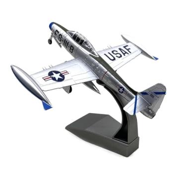 Imagem de Escala 1/72 Segunda Guerra Mundial USAF Republic F-84 Thunderjet Fighter modelo de liga de avião fundido para coleção CA