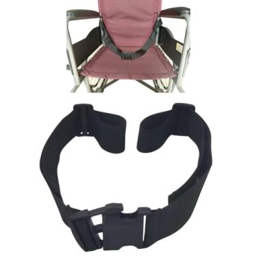 Imagem de Cinto de segurança para cadeira de rodas de duas peças cinto de segurança ajustável tamanho anti-queda ajustável arnês universal com fivela cinto de paciente cadeira para idosos médicos