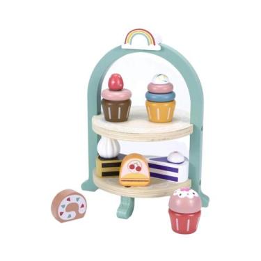 Imagem de Conjunto De Brinquedos De Chá Da Tarde Em Madeira Para Crianças, Acess