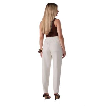 Imagem de Calça Teezz Jeans Carrot Jogger Feminino - Areia