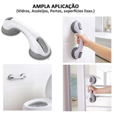 Imagem de Barra De Apoio P/ Banheiro Ventosa Dupla Super Fixação 100kg - Dute
