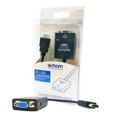 Imagem de Cabo HDMI Para VGA Exbom, Com Áudio P2 - CC-HVA60