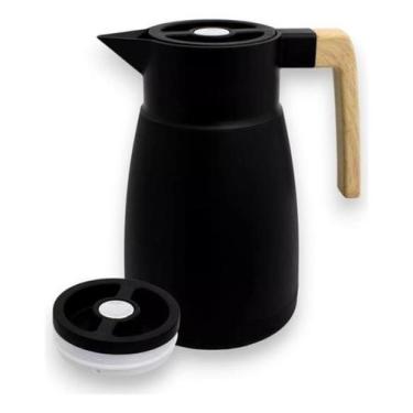 Imagem de Garrafa Térmica Parede Dupla 1 Litro Frio E Quente - Preto - Kadê