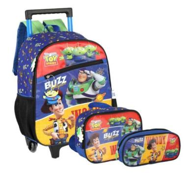Imagem de Kit Escolar Mochila Toy Story Com Rodinhas Estojo Lancheira - - LUXCEL