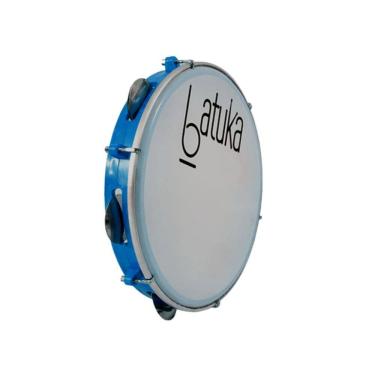 Imagem de Pandeiro Luen 10? Pele Leitosa Batuka Corpo ABS Platinelas Inox