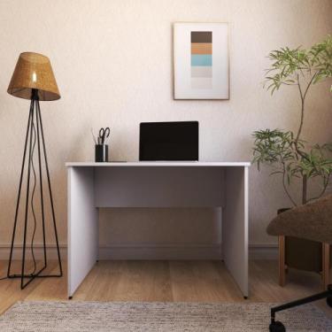 Imagem de Escrivaninha Mesa Escritório 80cmx60cm 80cm Cinza Cristal - Bramov Móv