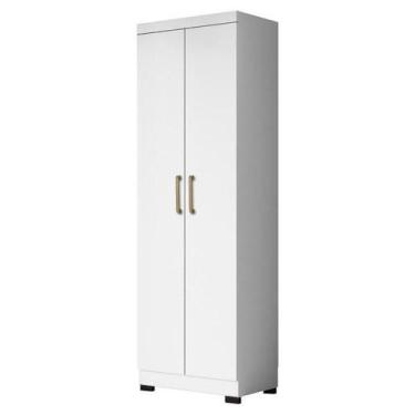 Imagem de Armário Multiuso 2 Portas 2000191 Branco Tx com Pés Preto - Aramóveis