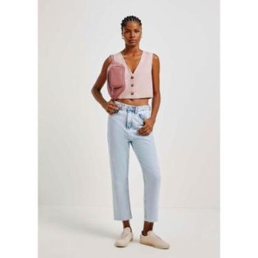 Imagem de Calça Jeans Reta Hering Barra A Fio Feminina-Feminino