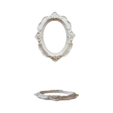 Imagem de Mini Porta-Retrato Dourado Estilo Europeu Retrô Pequeno Para Adereços 